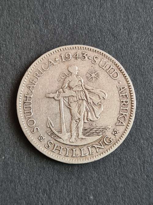 Union 1 Shilling 1943 Silver - as per photograph