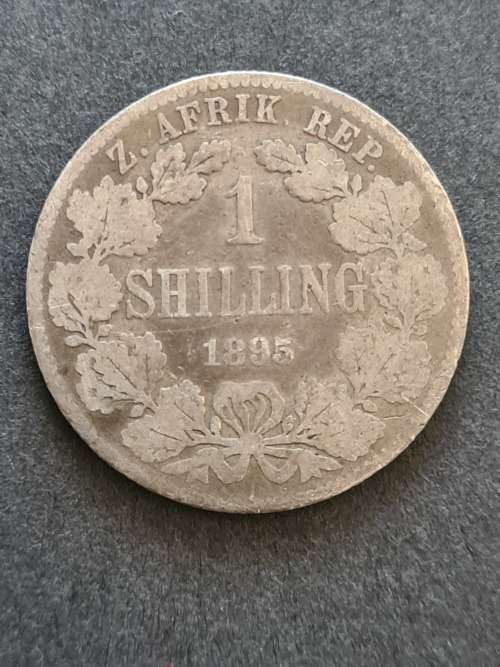 ZAR 1 Shilling 1895 (scarce date) Silver