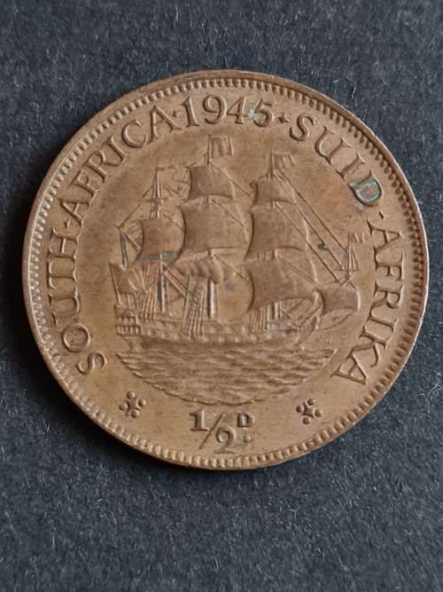 Union 1/2 Penny 1945 - as per photograph