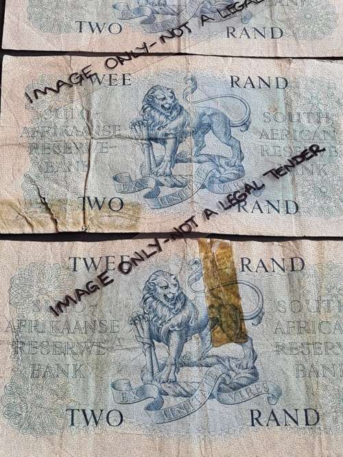 3 x G Rissik R2 Filler Notes (folds/tears/creases) - as per photograph