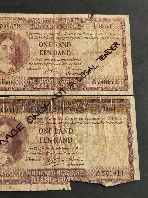 2 x G Rissik R1 1962 Filler notes - (tears/folds) - as per photograph