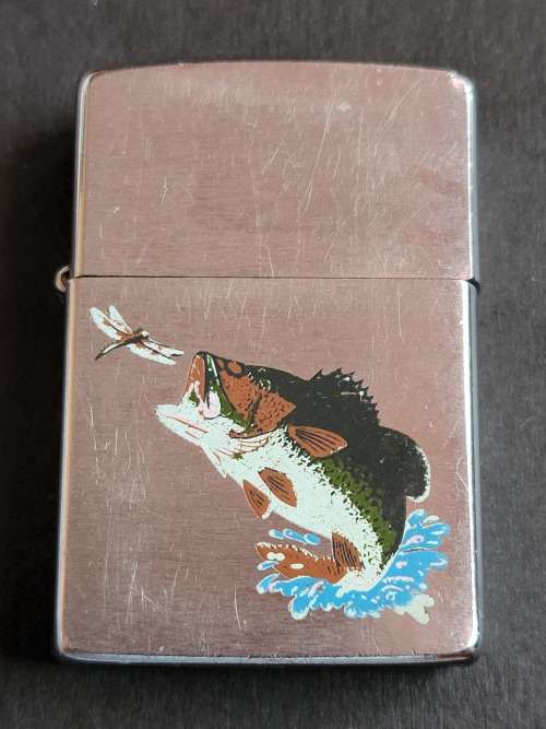 Zippo Lighter Fish Bradford PA made in USA (needs gas) - as per photograph