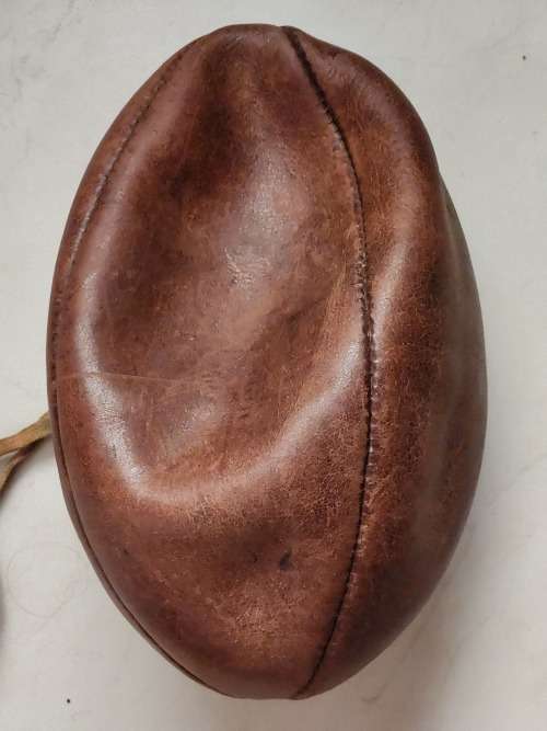 Vintage Genuine Leather Rugby Ball - as per photograph