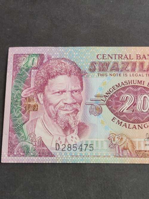 Swaziland 20 Emalangeni (Diamond Jubilee) 1921-1981 EF+/UNC- as per photograph
