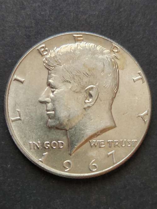 Kennedy 1/2 Dollar 1967 EF+/UNC - as per photograph