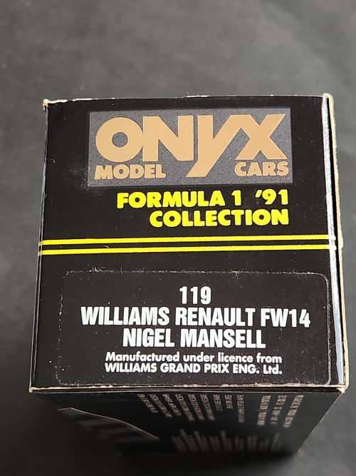 Onyx Formula One 1991 Collection Williams Renault FW14 Nigel Mansell - as per photograph