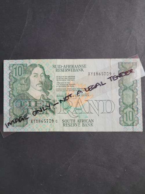 GPC de Kock Ten Rand Replacement Note 1990 XY - as per photograph
