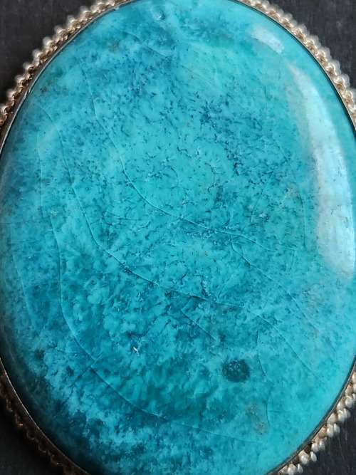 Sterling Silver Chain with Pendant (weight with stone 13g) - as per photograph