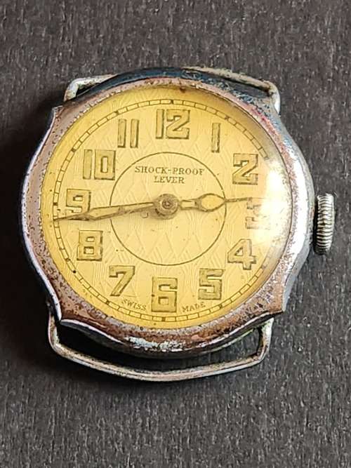Vintage Shock Proof Lever Swiss made Wrist Watch- as per photograph