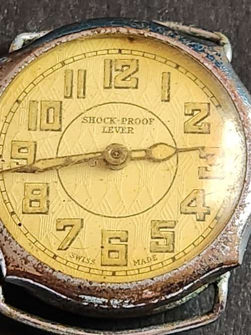 Vintage Shock Proof Lever Swiss made Wrist Watch- as per photograph