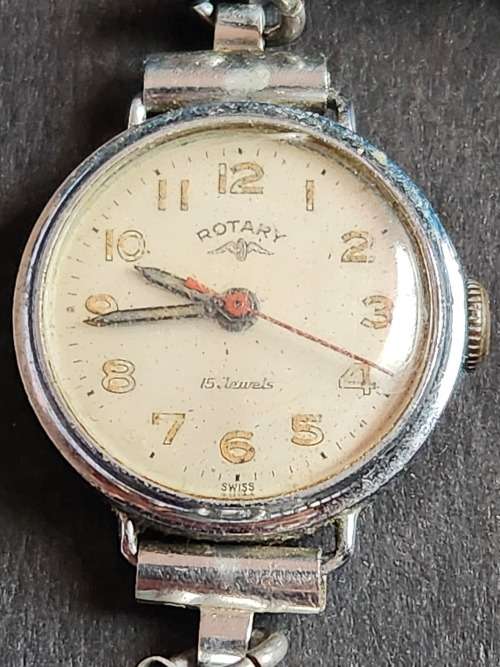 Vintage Ladies Rotary 15 Jewels Wrist Watch (not working) - as per photograph