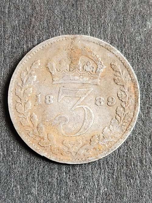 UK Threepence 1889 - as per photograph