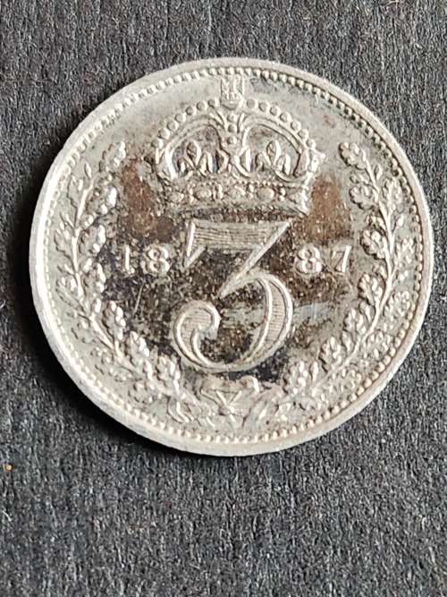 UK Threepence 1887 - as per photograph