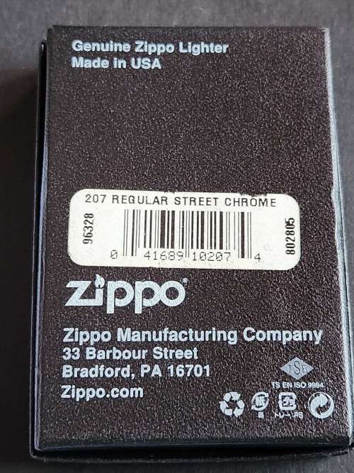 Zippo Stainless Steel engraved GGSA Callipygian Lighter (mint condition) - as per photograph