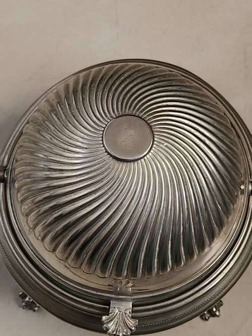 Vintage Silver Plated Roller Top Butter/Cavier Dish maker JBC & S Ltd - as per photograph