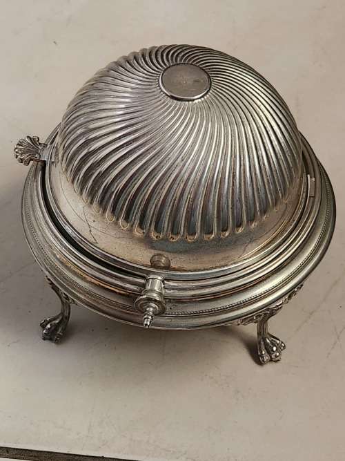 Vintage Silver Plated Roller Top Butter/Cavier Dish maker JBC & S Ltd - as per photograph