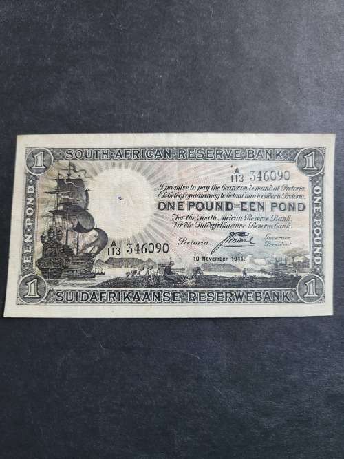 J Postmus One Pound E/A 10 November 1941 VF - as per photograph