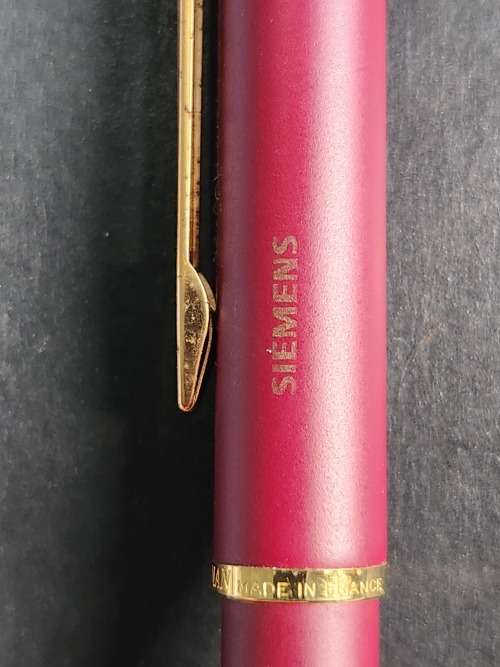 Waterman Fountain Pen engraved Siemens- made in France (needs refill) - as per photograph