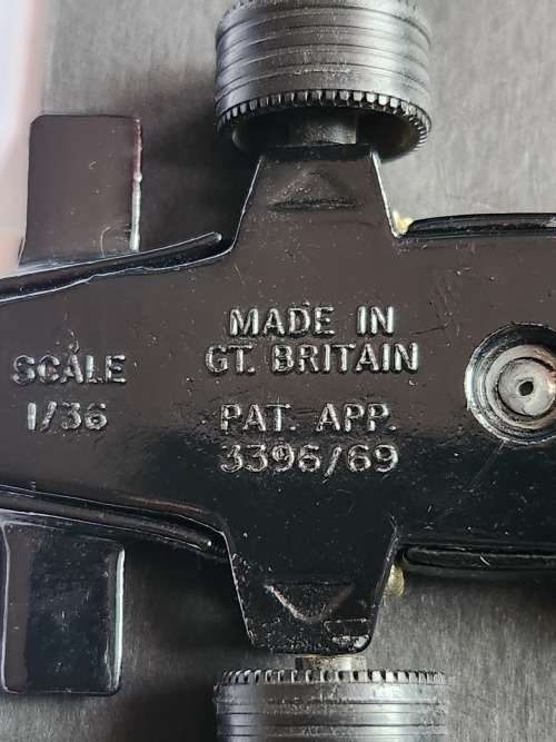 Corgi John Player Special F1 scale 1:36 made in Great Britain (Goodyear) - as per photograph