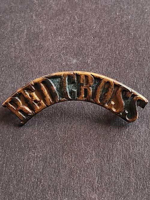 Red Cross Brass Shoulder Title- as per photograph