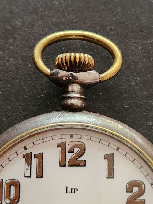Vintage Lip Pocket Watch (not working) has original glass - as per photograph