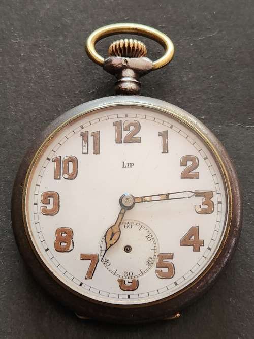 Vintage Lip Pocket Watch (not working) has original glass - as per photograph