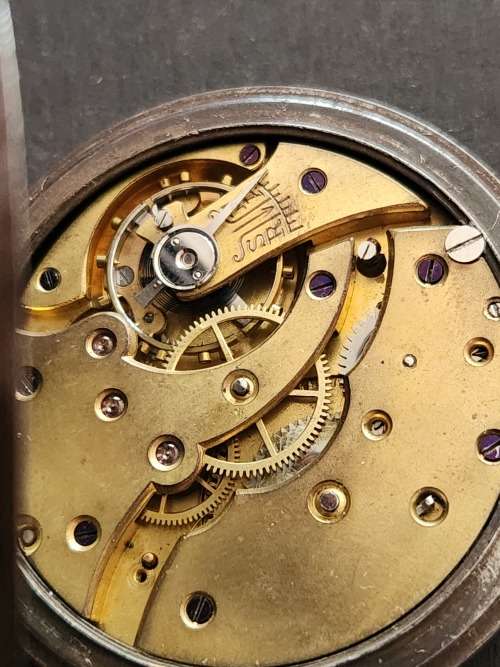 Vintage Lip Pocket Watch (not working) has original glass - as per photograph
