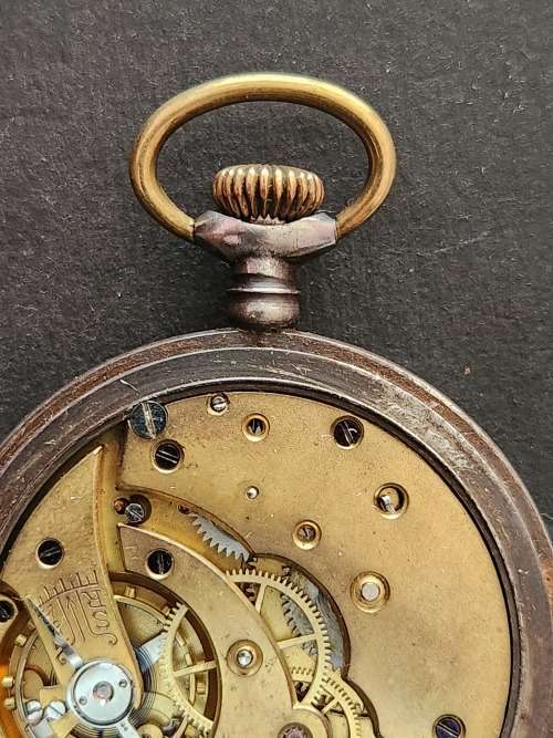 Vintage Lip Pocket Watch (not working) has original glass - as per photograph
