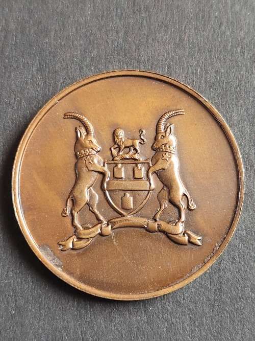 Bronze Medallion to commemorate 100 Years to Johannesburg 1886-1986 - as per photograph