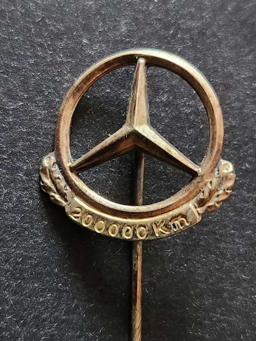 Gold Plated Silver Mercedes Benz Stick Pin (.835 Silver) 1.5g - as per photograph