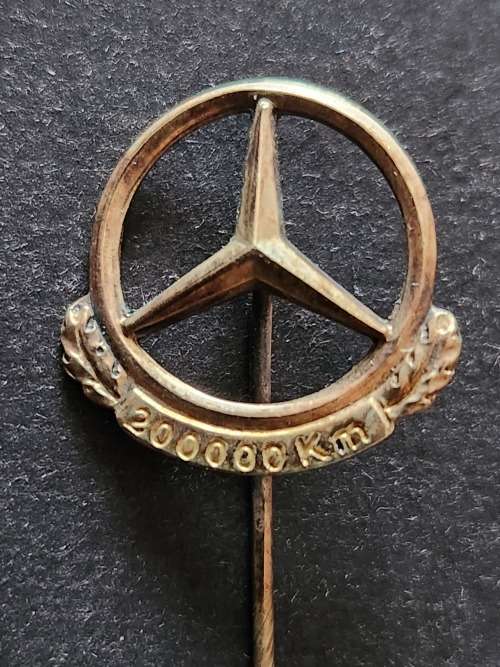 Gold Plated Silver Mercedes Benz Stick Pin (.835 Silver) 1.5g - as per photograph