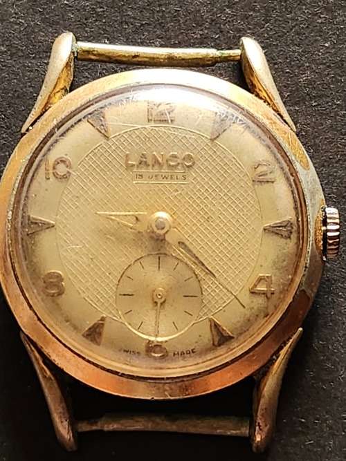 Vintage Men`s Lanco 17 Jewels Mechanical Wrist Watch (not working) - as per photograph