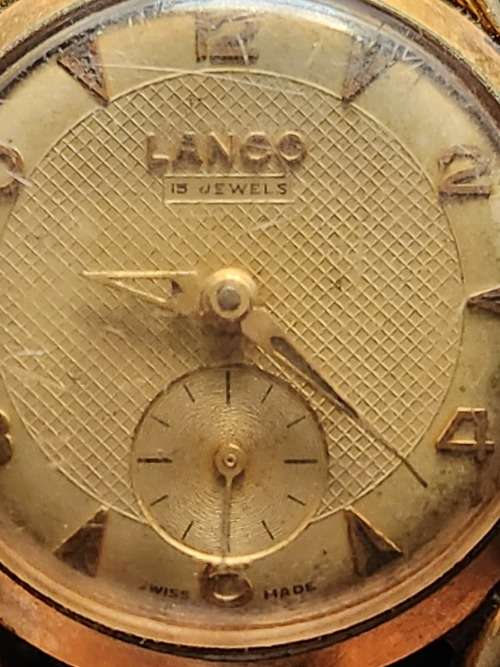 Vintage Men`s Lanco 17 Jewels Mechanical Wrist Watch (not working) - as per photograph