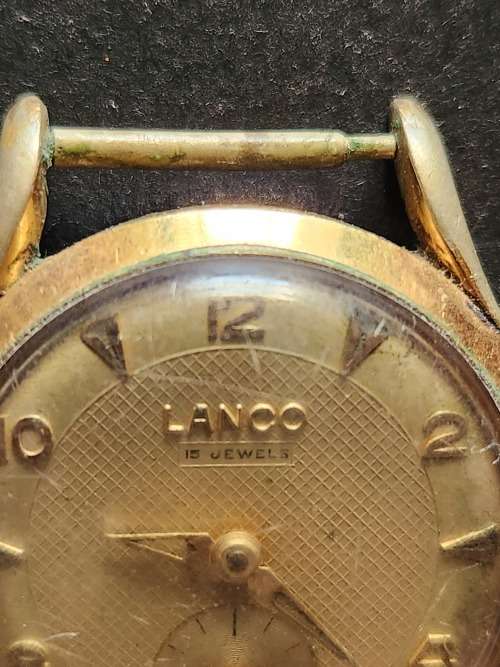 Vintage Men`s Lanco 17 Jewels Mechanical Wrist Watch (not working) - as per photograph