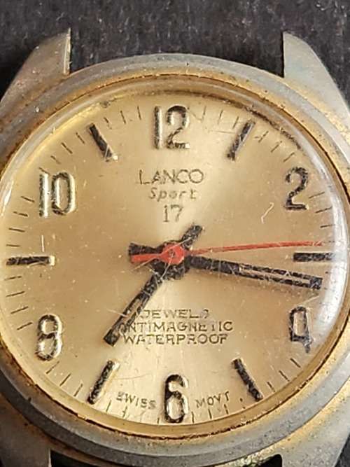 Vintage Lanco Sport 17 Jewels Anti Magnetic Waterproof Swiss Movement Watch (not working)