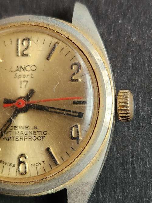 Vintage Lanco Sport 17 Jewels Anti Magnetic Waterproof Swiss Movement Watch (not working)