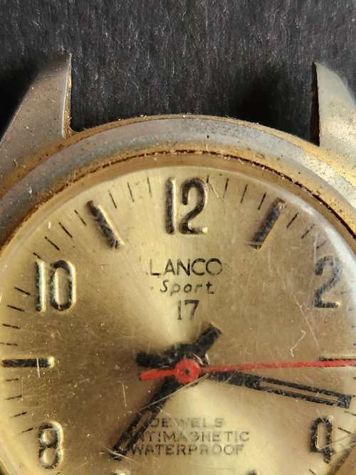 Vintage Lanco Sport 17 Jewels Anti Magnetic Waterproof Swiss Movement Watch (not working)