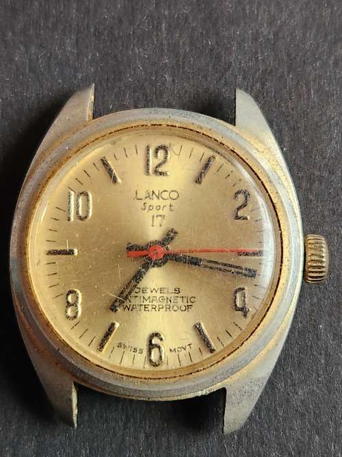 Vintage Lanco Sport 17 Jewels Anti Magnetic Waterproof Swiss Movement Watch (not working)