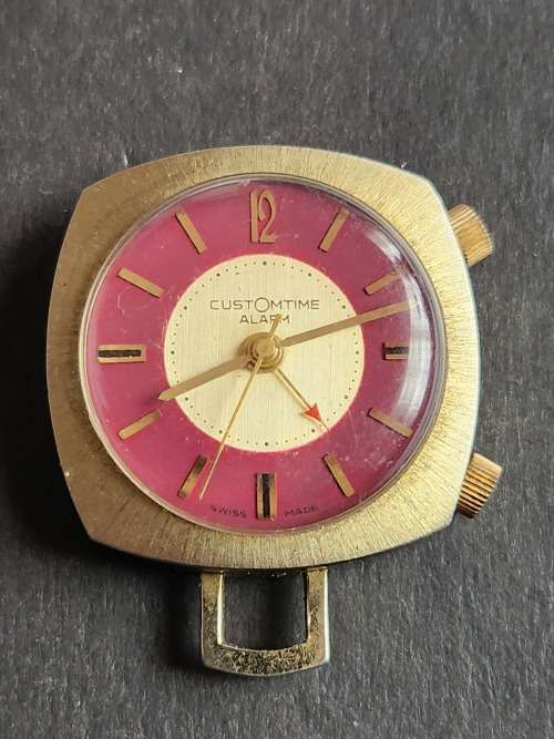 Vintage Customtime Alarm Mechanical Nurse`s Fob Watch (runs/stops) needs to be serviced- as per pho