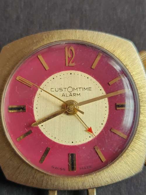 Vintage Customtime Alarm Mechanical Nurse`s Fob Watch (runs/stops) needs to be serviced- as per pho