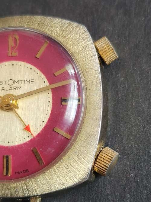 Vintage Customtime Alarm Mechanical Nurse`s Fob Watch (runs/stops) needs to be serviced- as per pho