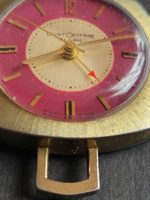Vintage Customtime Alarm Mechanical Nurse`s Fob Watch (runs/stops) needs to be serviced- as per pho