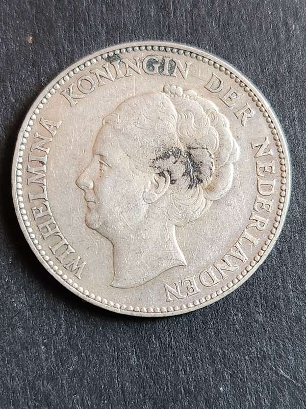 Nederlands 1 Gulden 1929 Silver- as per photograph