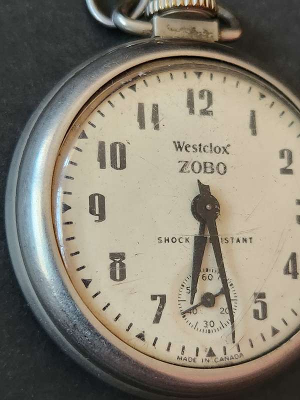 Westclox ZOBO Pocket Watch (not working) - as per photograph