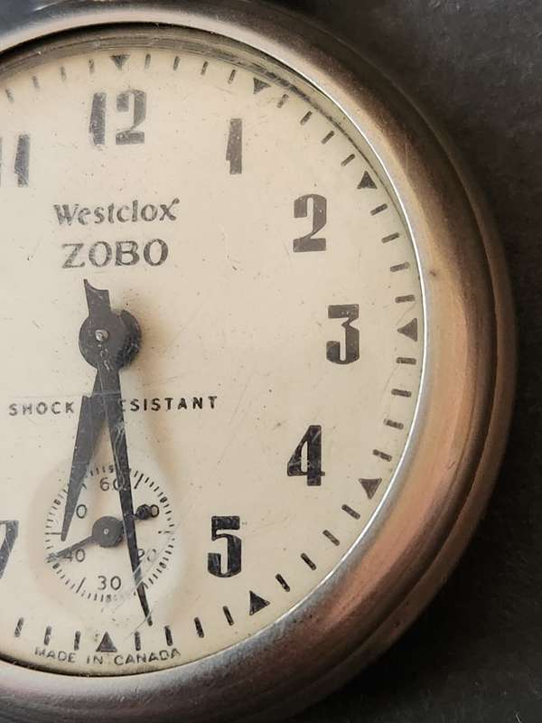 Westclox ZOBO Pocket Watch (not working) - as per photograph