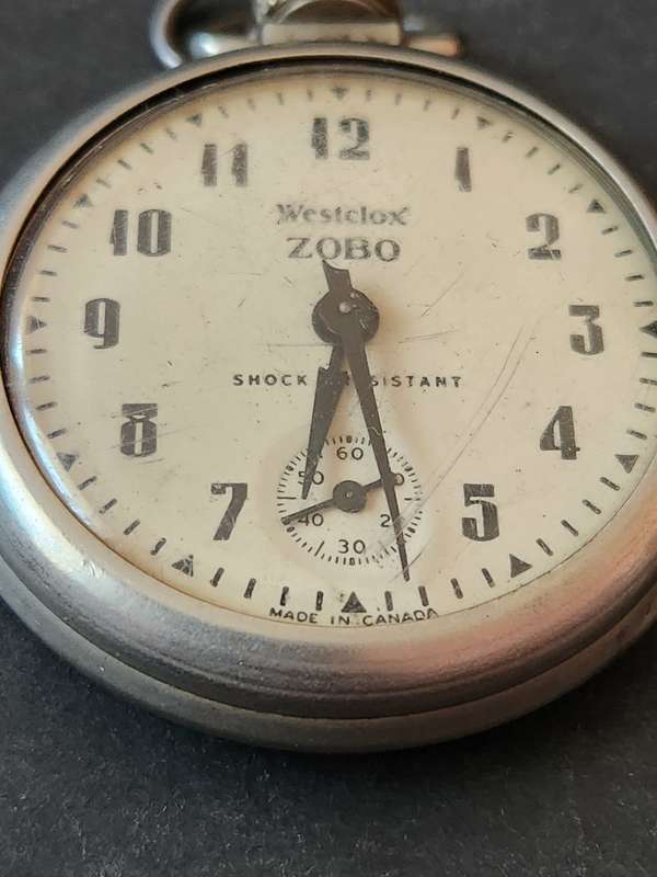 Westclox ZOBO Pocket Watch (not working) - as per photograph