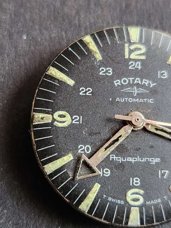 Vintage Rotary Automatic Aquaplunge Movement (not working) - as per photograph