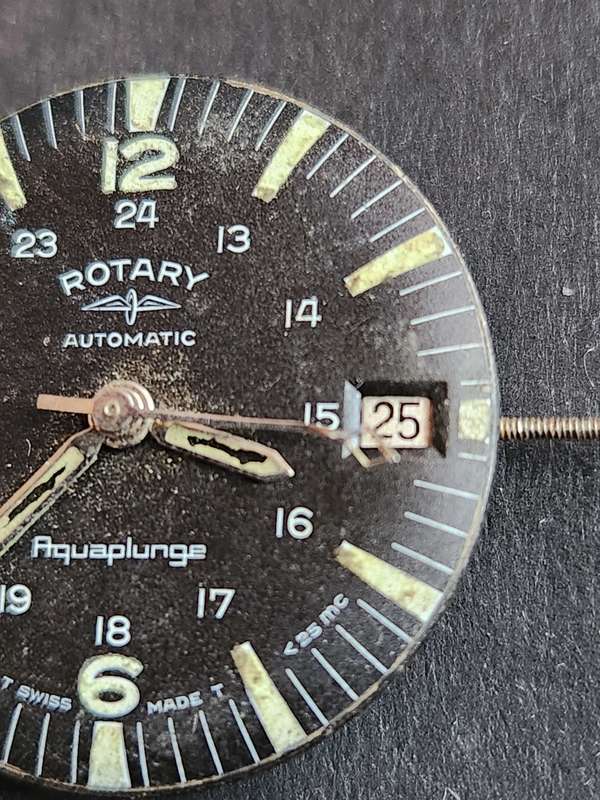 Vintage Rotary Automatic Aquaplunge Movement (not working) - as per photograph