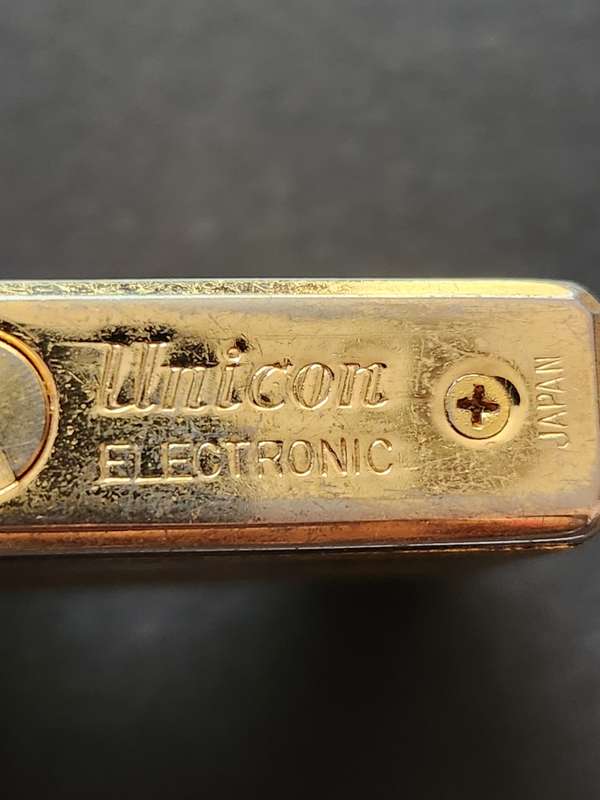 Vintage Gold Plated Unicorn Eletronic Lighter made in Japan (needs gas) - as per photograph