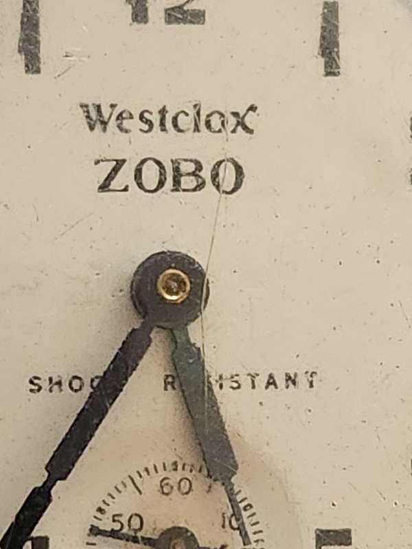 Westclox ZOBO Shock Resistant Pocket Watch (runs and stops) - as per photograph